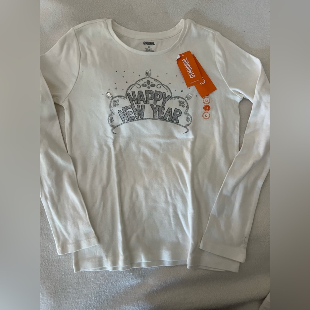 New Gymboree Happy New Year top shirt size 12
